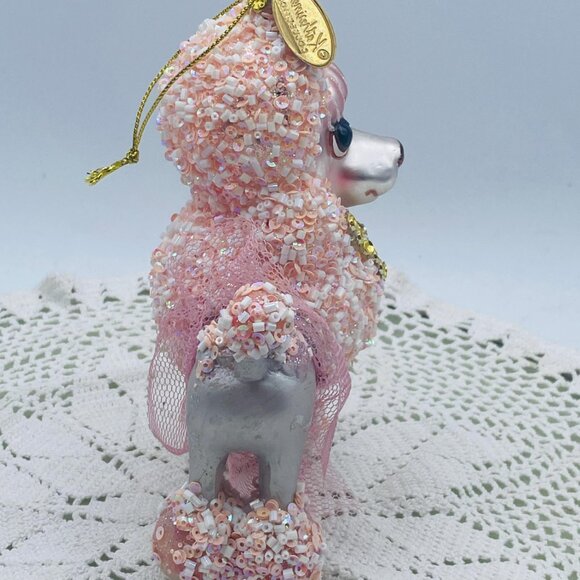 Katherine Collection Pink Poodle Ornament: Glittery Dog Figurine - Picture 4 of 11